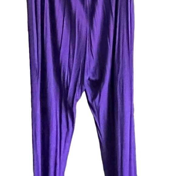 Anthony Original Womens 2 Piece Tank Top Pants Set Shark Bite Hem Purple 2X - Picture 8 of 14